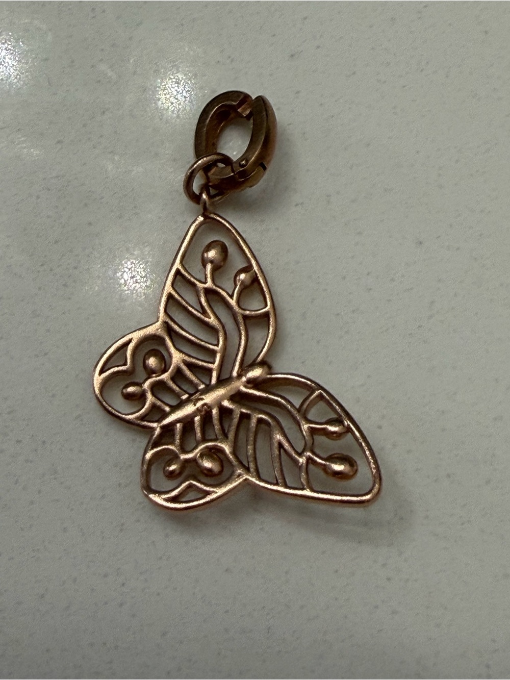 Kendra Scott Rose Gold Butterfly Pendant Charm